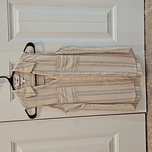 Express slim fit portofino. Size small. Tan with black stripes.